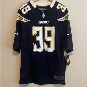 Los Angeles Chargers Woodhead Nike NFL On Field Jersey - Navy and White Large